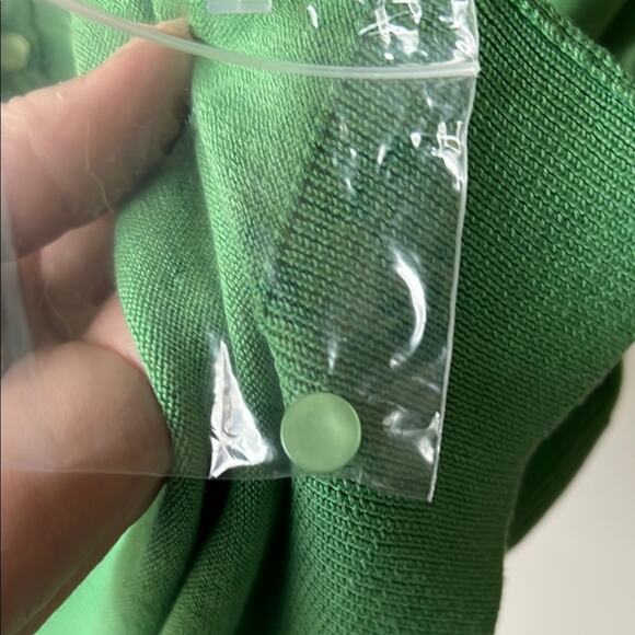 NWT Talbots Silk/Cotton Green Embroidered Cardigan - size 1X - Picture 11 of 13